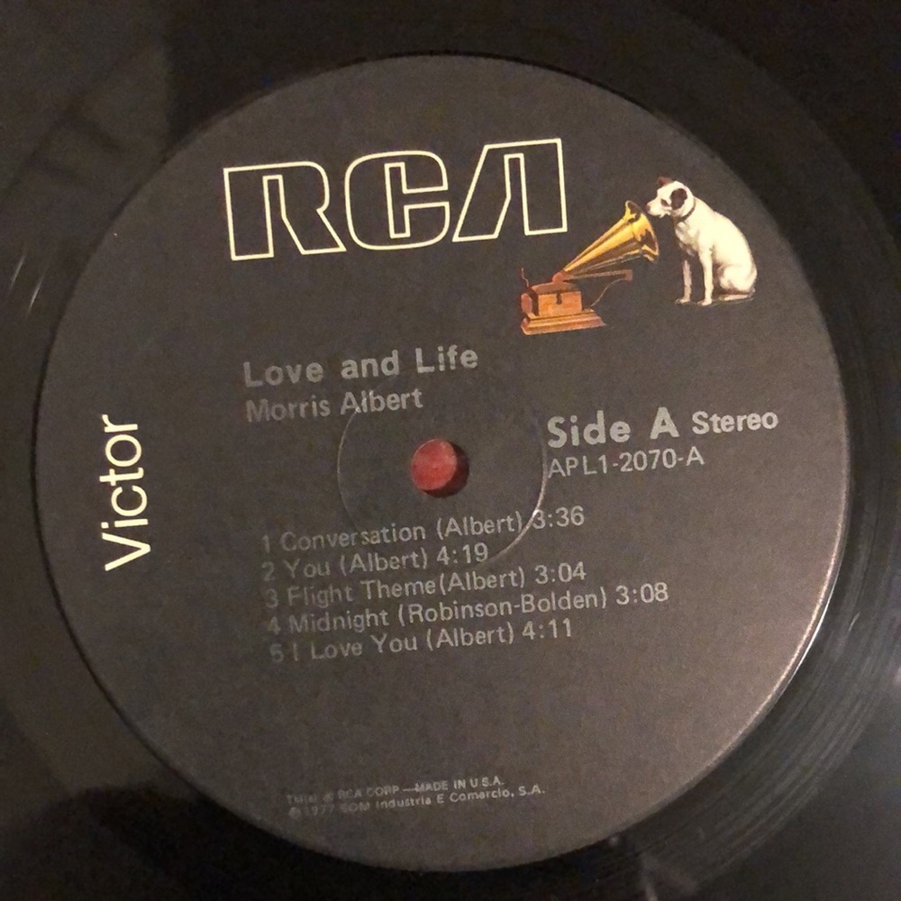 Morris Albert Love And Life Vinyl Lp '77